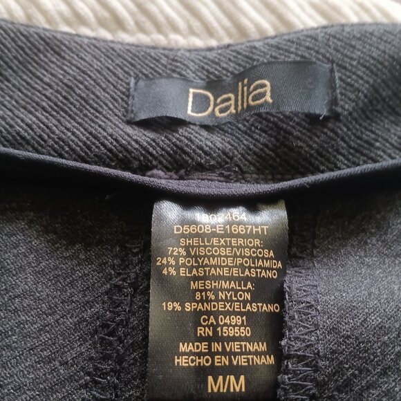 Dalia Tweed  Tummy Control Mid Rise Pull On Stretchy Pant Black   M - Picture 5 of 5